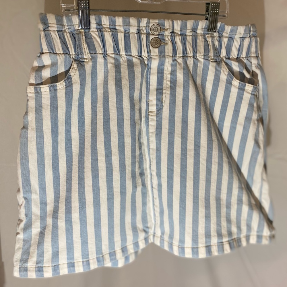 ✨💕JUSTICE✨💕 Striped Denim Skirt